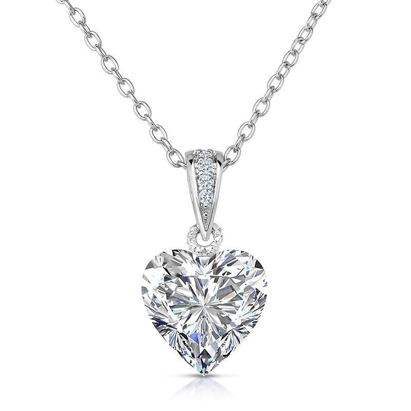 Rock of Love White Heart Pendant